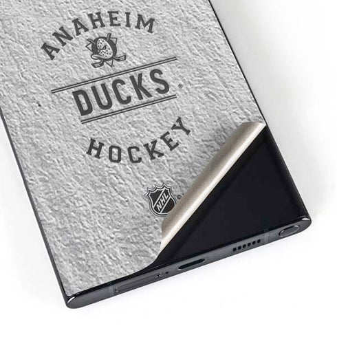 NHL Anaheim Ducks Black Text Galaxy S23 Ultra Skin