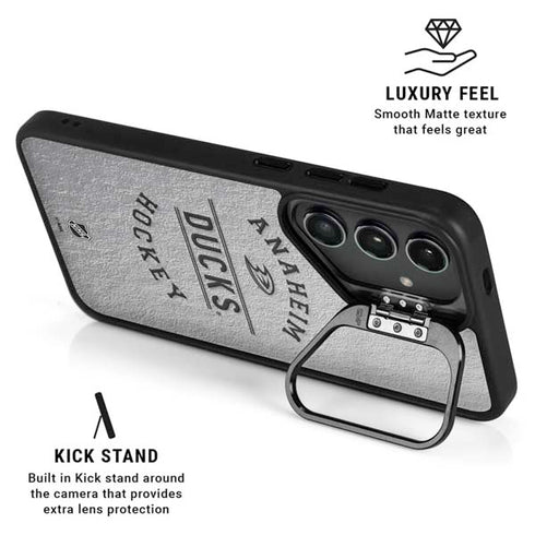 NHL Anaheim Ducks Black Text Galaxy S25 Kickstand Case