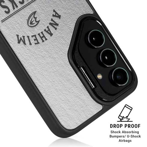 NHL Anaheim Ducks Black Text Galaxy S25 Kickstand Case