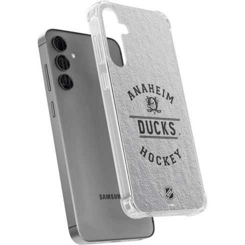 NHL Anaheim Ducks Black Text Galaxy S24 Plus Clear Case