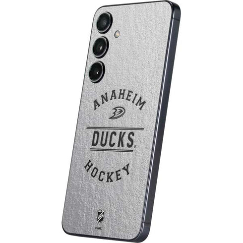 NHL Anaheim Ducks Black Text Galaxy S25 Skin