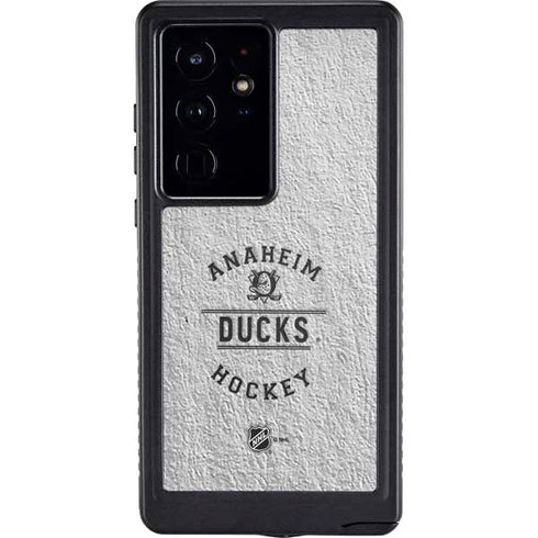 NHL Anaheim Ducks Black Text Galaxy S24 Ultra Waterproof Case