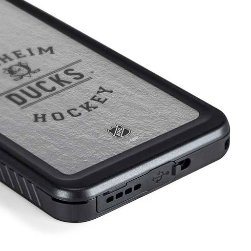 NHL Anaheim Ducks Black Text Galaxy S24 Waterproof Case