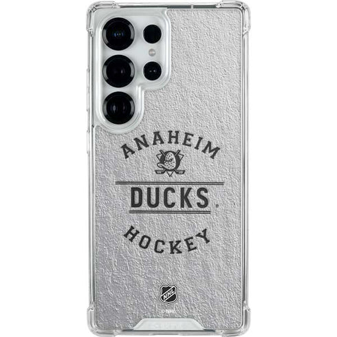 NHL Anaheim Ducks Black Text Galaxy S25 Ultra Clear Case