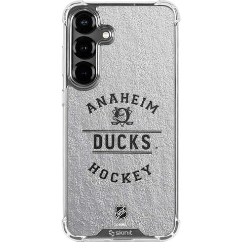 NHL Anaheim Ducks Black Text Galaxy S26 Plus Clear Case