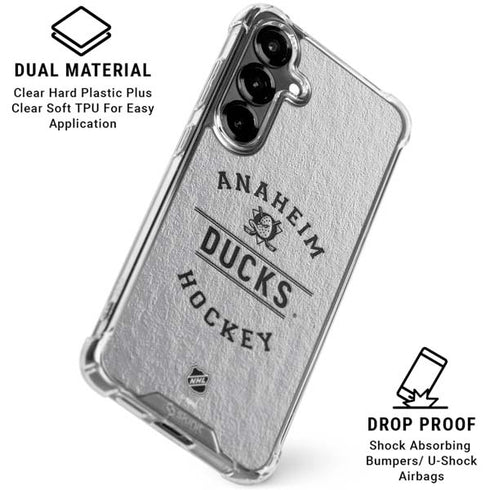 NHL Anaheim Ducks Black Text Galaxy S26 Plus Clear Case