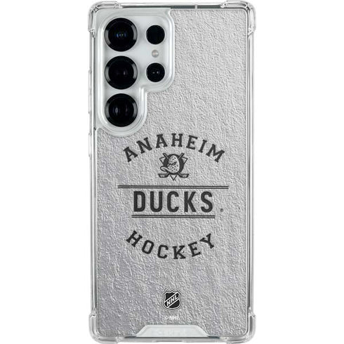 NHL Anaheim Ducks Black Text Galaxy S26 Ultra Clear Case