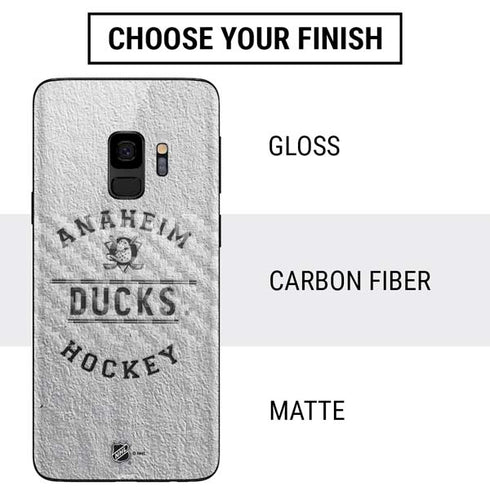 NHL Anaheim Ducks Black Text Galaxy S9 Skin