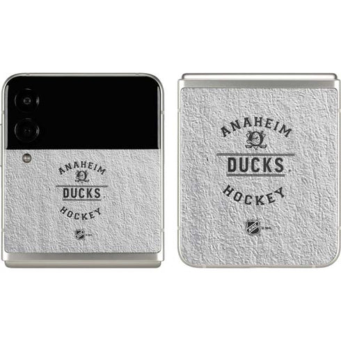 NHL Anaheim Ducks Black Text Galaxy Z Flip3 5G Skin