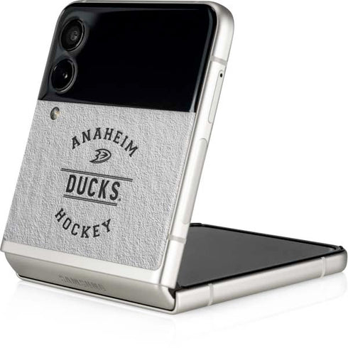 NHL Anaheim Ducks Black Text Galaxy Z Flip4 5G Skin