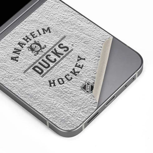NHL Anaheim Ducks Black Text Galaxy Z Flip6 Skin