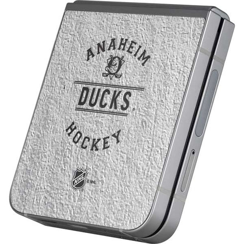 NHL Anaheim Ducks Black Text Galaxy Z Flip6 Skin