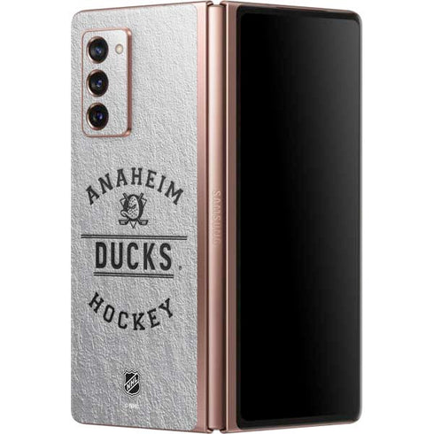 NHL Anaheim Ducks Black Text Galaxy Z Fold2 5G Skin