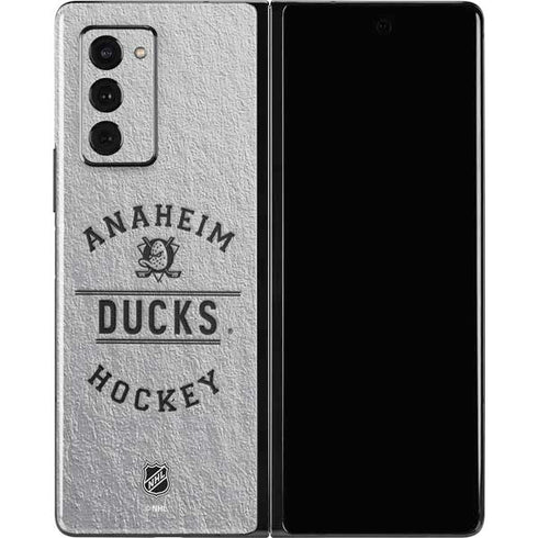 NHL Anaheim Ducks Black Text Galaxy Z Fold2 5G Skin