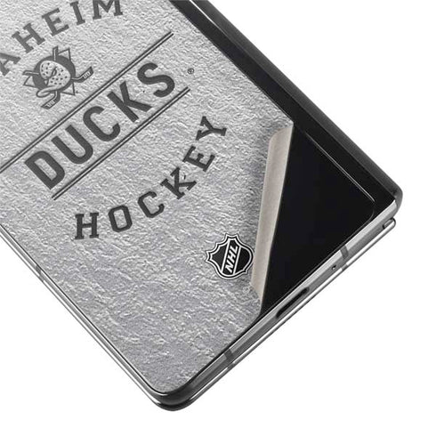 NHL Anaheim Ducks Black Text Galaxy Z Fold2 5G Skin