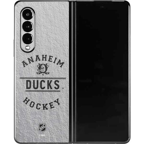 NHL Anaheim Ducks Black Text Galaxy Z Fold3 5G Skin