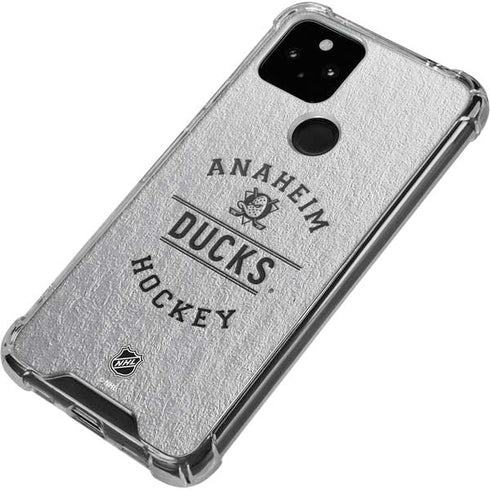 NHL Anaheim Ducks Black Text Google Pixel 5a 5G Clear Case
