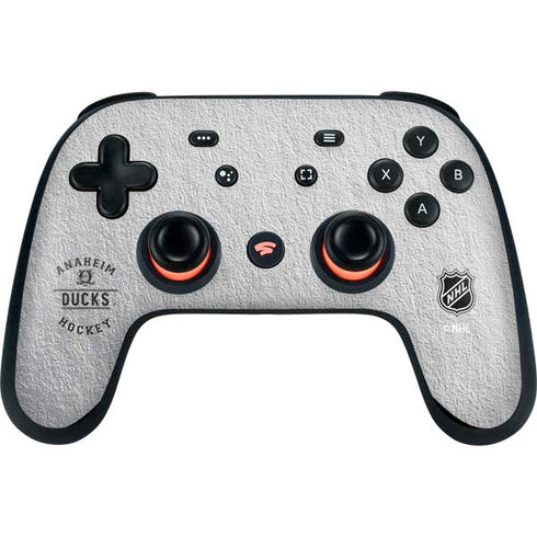 NHL Anaheim Ducks Black Text Google Stadia Controller Skin