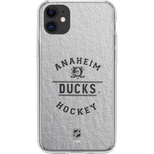 NHL Anaheim Ducks Black Text iPhone 11 Clear Case