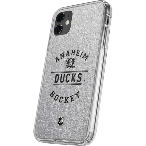 NHL Anaheim Ducks Black Text iPhone 11 Clear Case