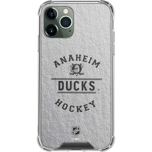 NHL Anaheim Ducks Black Text iPhone 11 Pro Max Clear Case