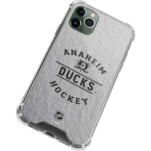 NHL Anaheim Ducks Black Text iPhone 11 Pro Max Clear Case