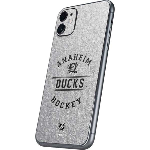 NHL Anaheim Ducks Black Text iPhone 11 Skin