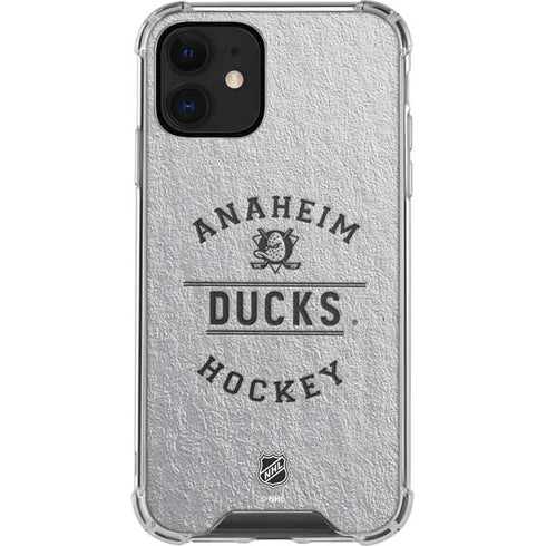 NHL Anaheim Ducks Black Text iPhone 12 Clear Case