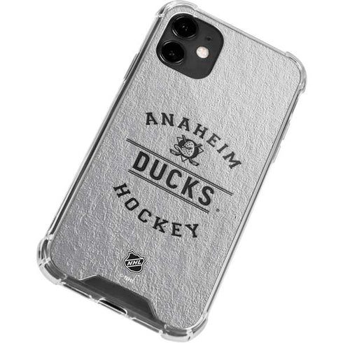 NHL Anaheim Ducks Black Text iPhone 12 Clear Case