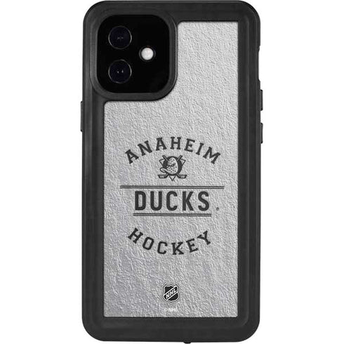 NHL Anaheim Ducks Black Text iPhone 12 Mini Waterproof Case