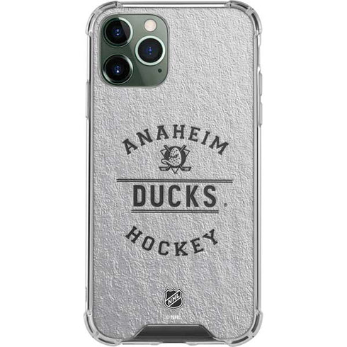 NHL Anaheim Ducks Black Text iPhone 12 Pro Clear Case