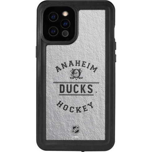 NHL Anaheim Ducks Black Text iPhone 12 Pro Max Waterproof Case