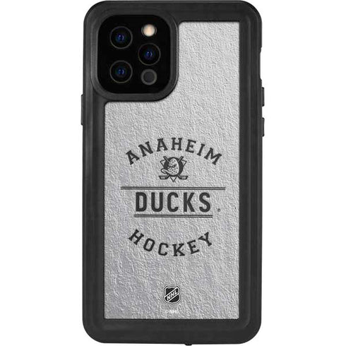 NHL Anaheim Ducks Black Text iPhone 12 Pro Waterproof Case