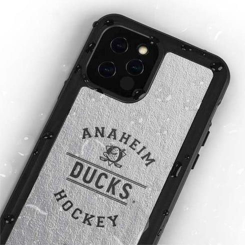 NHL Anaheim Ducks Black Text iPhone 12 Pro Waterproof Case