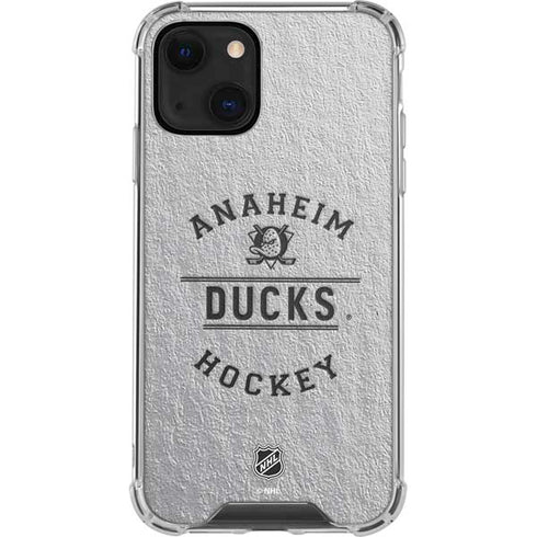 NHL Anaheim Ducks Black Text iPhone 13 Clear Case