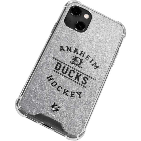 NHL Anaheim Ducks Black Text iPhone 13 Clear Case
