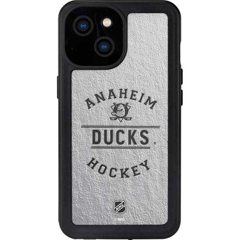 NHL Anaheim Ducks Black Text iPhone 13 Mini Waterproof Case