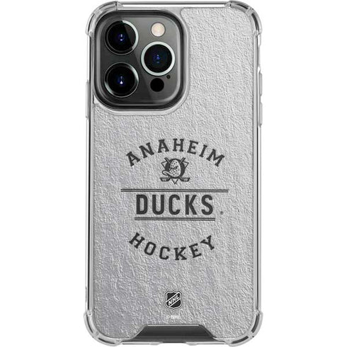 NHL Anaheim Ducks Black Text iPhone 13 Pro Clear Case