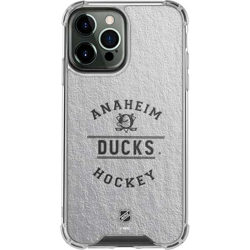 NHL Anaheim Ducks Black Text iPhone 13 Pro Max Clear Case