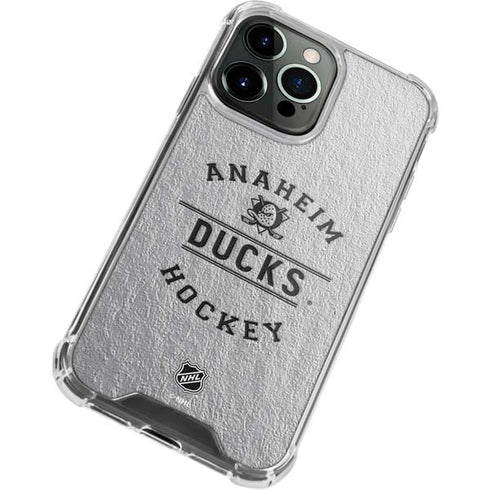 NHL Anaheim Ducks Black Text iPhone 13 Pro Max Clear Case