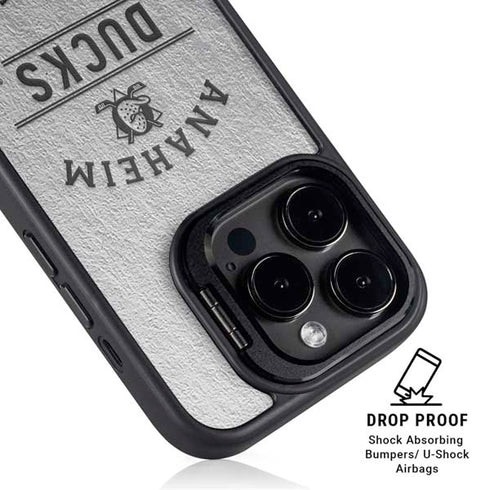 NHL Anaheim Ducks Black Text iPhone 14 Pro Kickstand Case