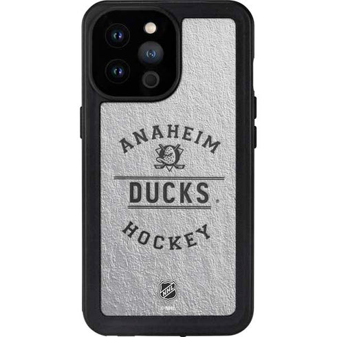 NHL Anaheim Ducks Black Text iPhone 14 Pro Max Waterproof Case