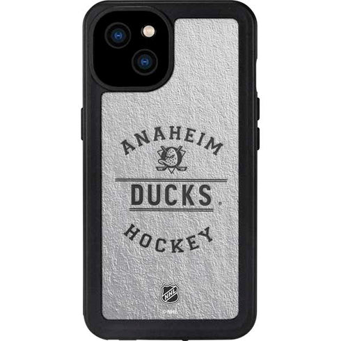 NHL Anaheim Ducks Black Text iPhone 15 Plus Waterproof Case