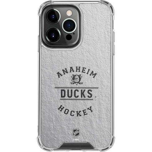 NHL Anaheim Ducks Black Text iPhone 15 Pro Clear Case
