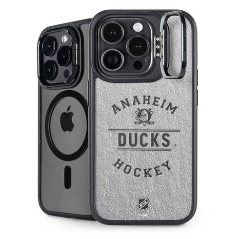NHL Anaheim Ducks Black Text iPhone 15 Pro Kickstand Case
