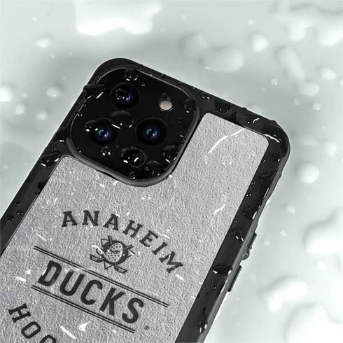 NHL Anaheim Ducks Black Text iPhone 15 Pro Waterproof Case