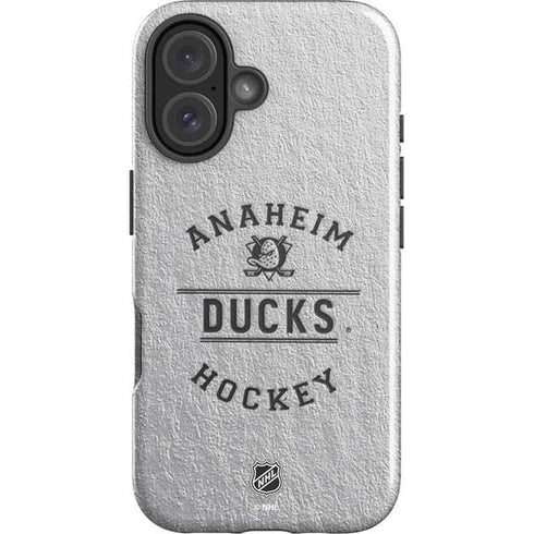 NHL Anaheim Ducks Black Text iPhone 16 Impact Case