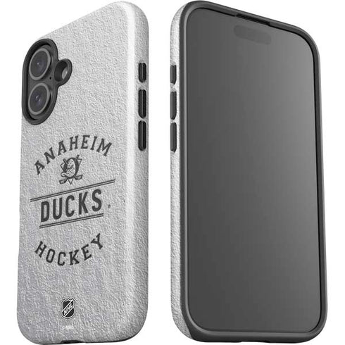 NHL Anaheim Ducks Black Text iPhone 16 Impact Case