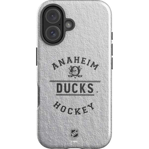 NHL Anaheim Ducks Black Text iPhone 16 Plus Impact Case
