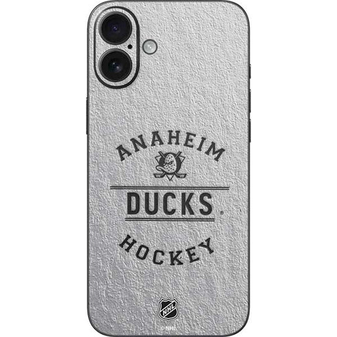 NHL Anaheim Ducks Black Text iPhone 16 Plus Skin